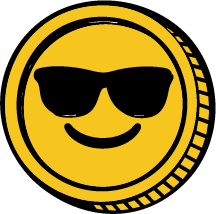 Your Two Cents Portland coin with sunglasses